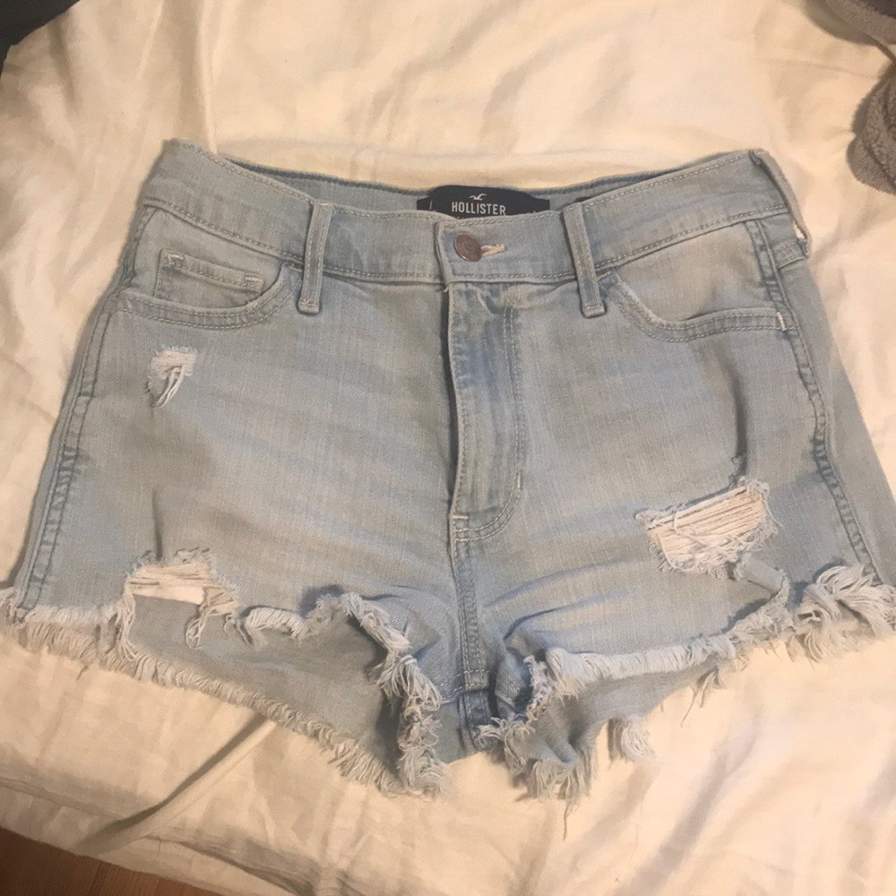 High Waisted Denim Shorts (stretchy)